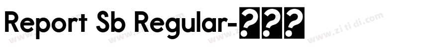 Report Sb Regular字体转换 Report Sb Regular字体转换